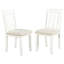 Table de salle à manger antique en bois avec 6 chaises rembourrées - fini brun blanc et 7 chaises confortables-1435185928-1435185929