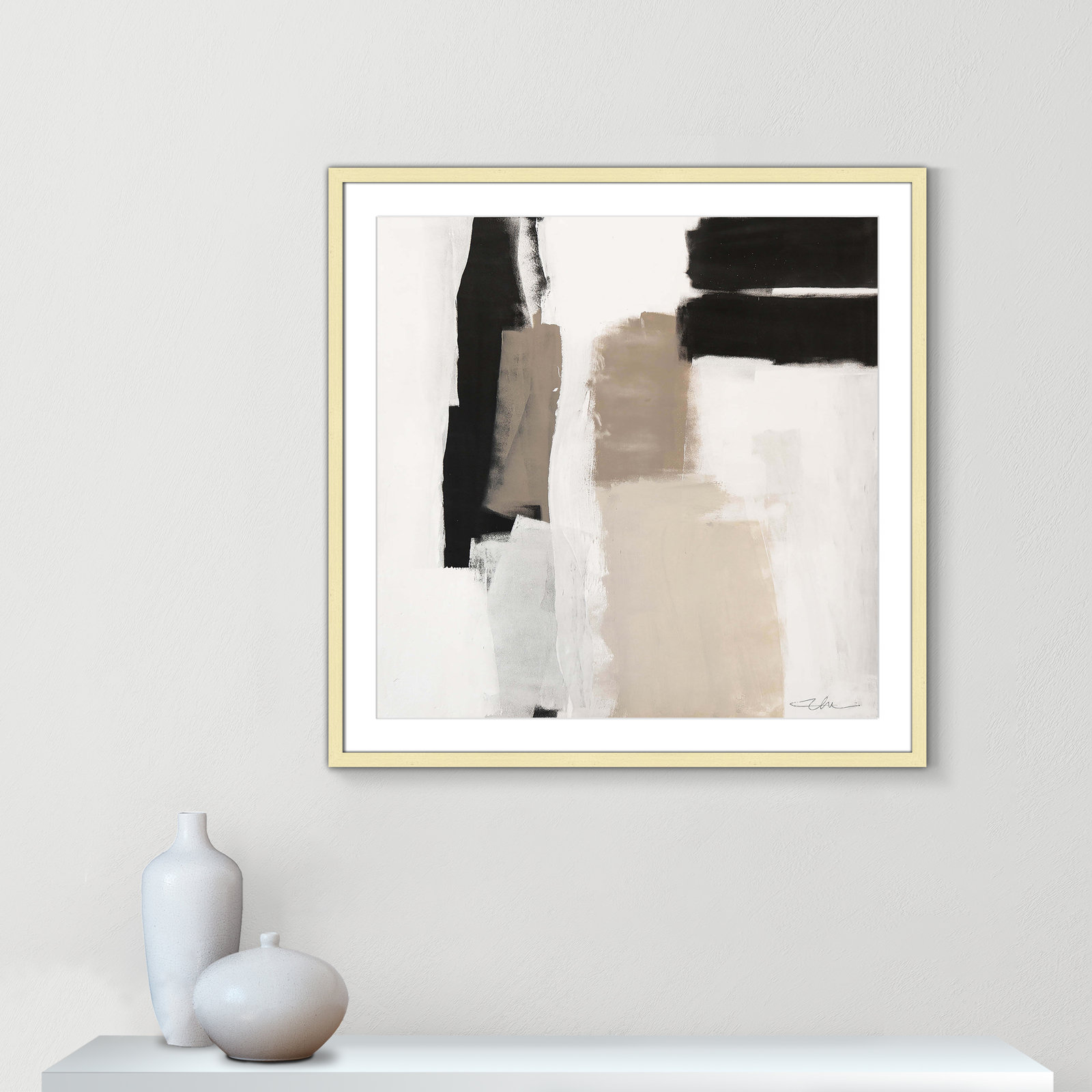 Earth Scapes II-A Print by Casa Fine Arts, 32" H x 32" W x 0.75" D, Gold Box Framed