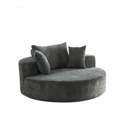 Comfortable Chenille Foam Swivel Chair for Various Rooms, Enhancing Relaxation