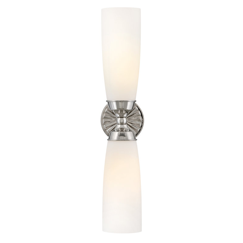 Hinkley Alexis Large Two Light Sconce, Polished Nickel