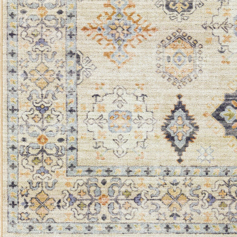 Park Forest Beige and Gray Washable Traditional Area Rug