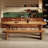 Nut-brown Oval Solid Wood Dining table-1097207672