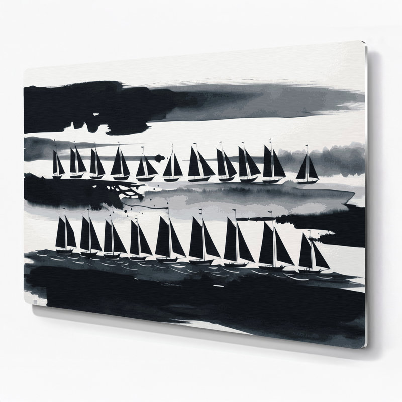 Art mural gris nautique, 11" H x 14" W