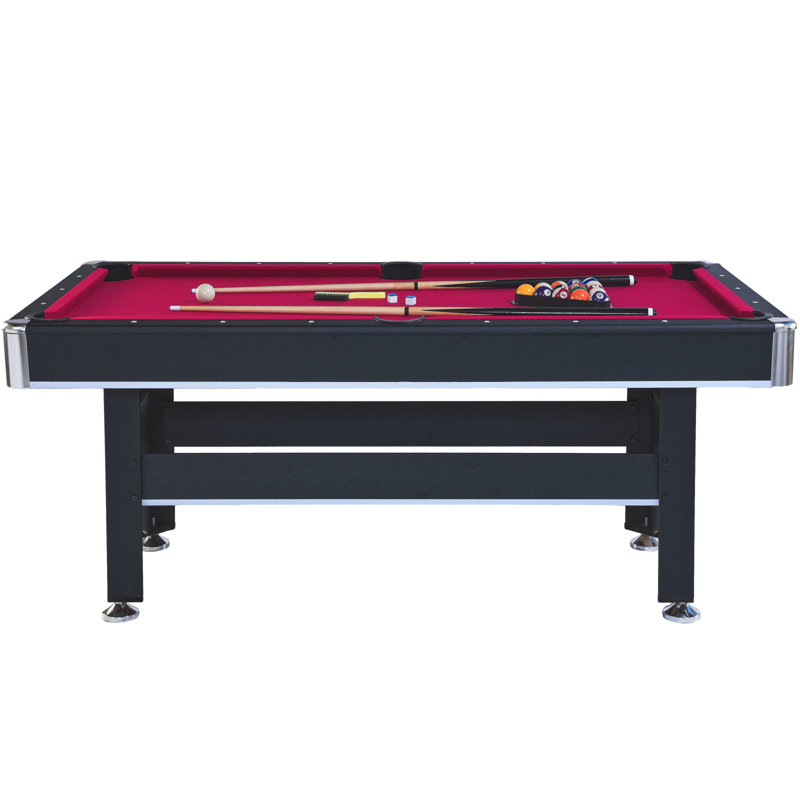 6 Ft Pool Table with Table Tennis Top ,Multi Game Combo Tables for Family Recreation Game Rooms ?, Red