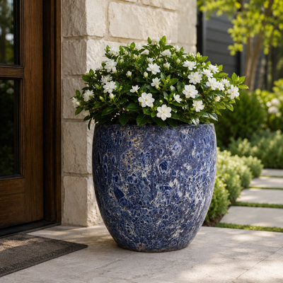 22 in. Egg Planter - Blue Lava