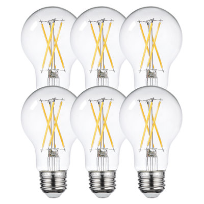 Ampoules DEL A19 à intensité variable, 7 W 800 LM, équivalent 60 W, blanc doux 2700 K, base E26