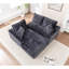 Canapé modulaire 103 po avec méridienne en forme de L, canapé modulaire désossé de grande taille pour salon, sans assemblage requis, canapés à compression-752158512-752158513