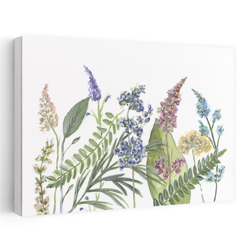 Art floral contemporain fleurs sauvages, H 36 po x l 24 po