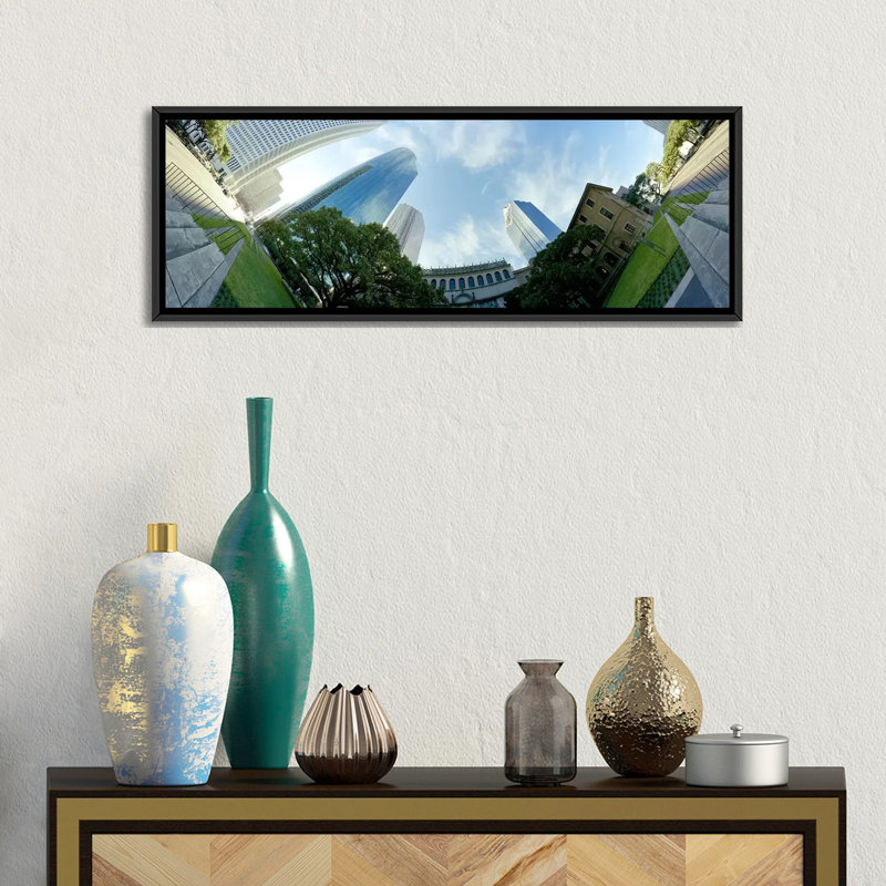 «Houston, Harris County, Texas», reproduction de photo sur toile, H 12 po x l 36 po x P 1,5 po, Toile encadrée noire