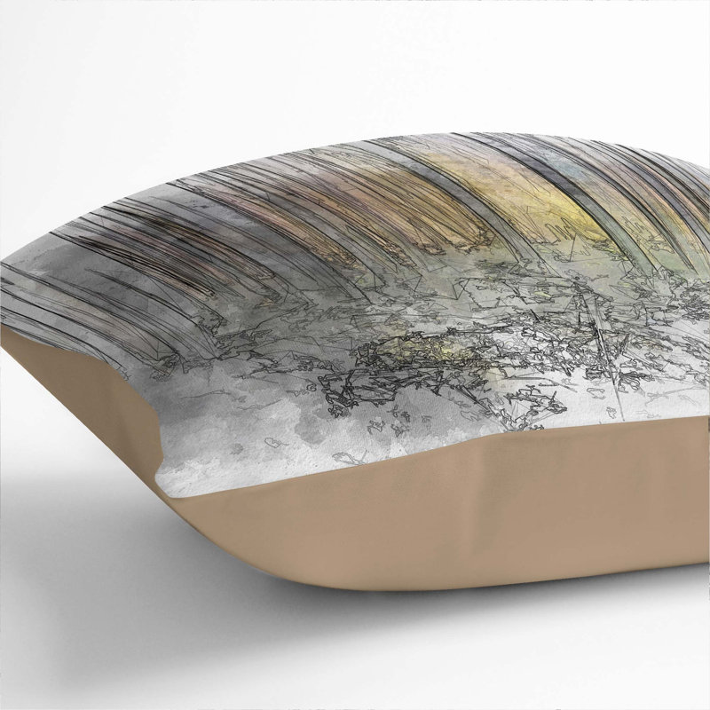Square Throw Cushion, Stone, 55cm H x 55cm W x 20cm D