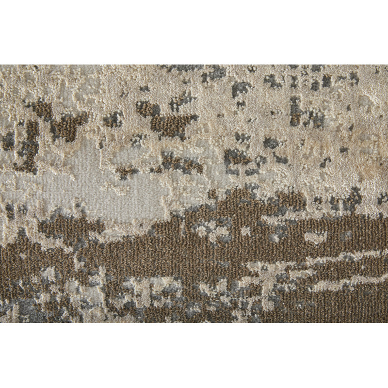 Shabuh Viscose Abstract Indoor Rug, Rectangle 7'9" x 10'