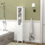 Armoire de rangement pour salle de bain de 66,92 po de hauteur avec tablettes réglables, armoire autoportante mince à 1 porte avec anti-basculement et compartiments ouverts