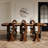 Solid wood rectangular pine dining table-1834792668