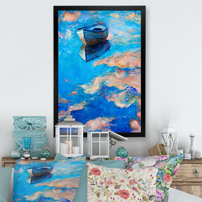 Boats In Sea Painting III - Cabin & Lodge Canvas Wall Decor