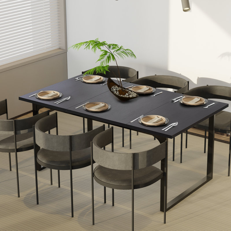 71" 6 People Wood Dining Table