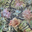 Papier peint métallique avec plantes tropicales Armany
