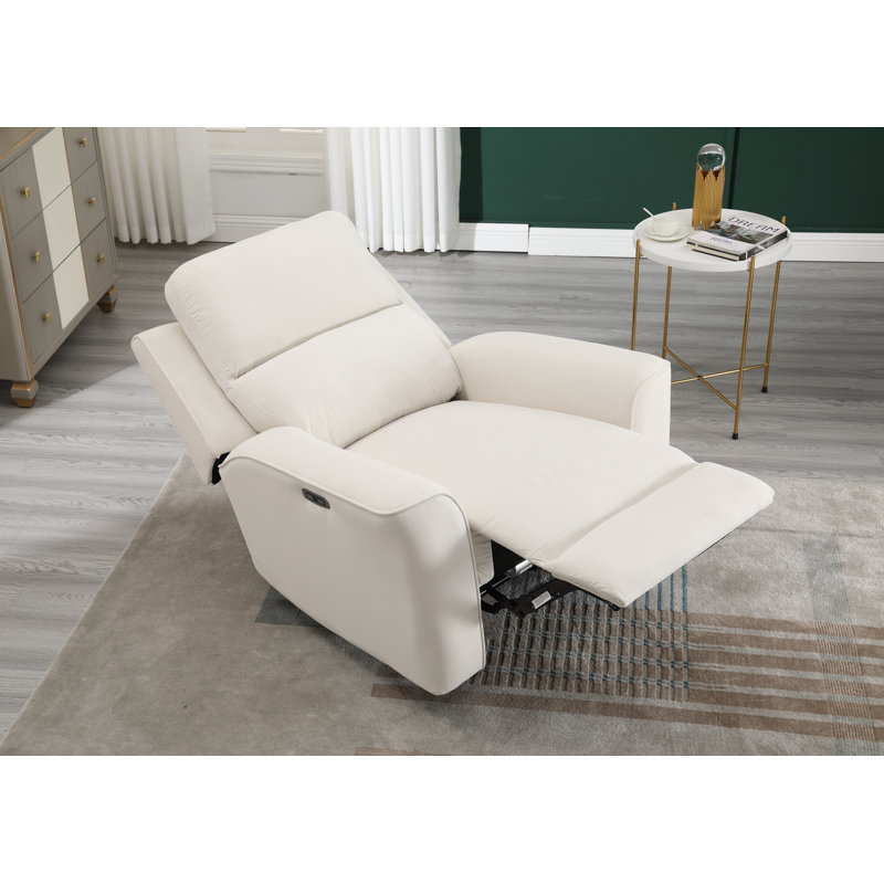 Fauteuil inclinable électrique Snejana, Ivoire ivoire