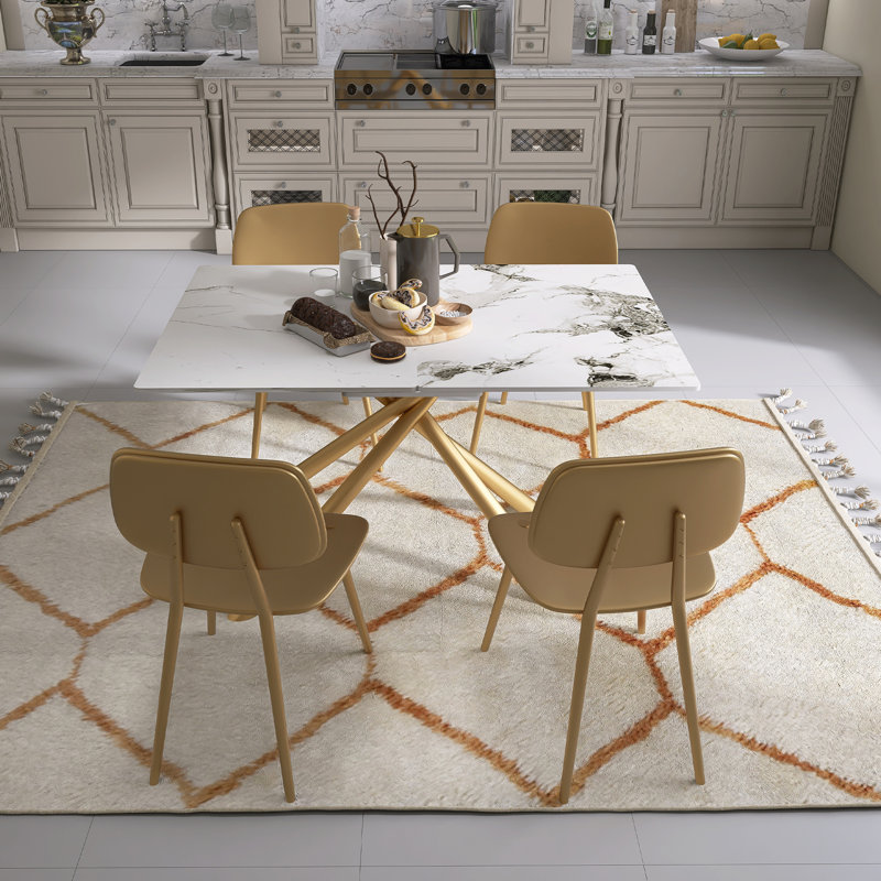 Table de salle à manger rectangulaire 59 po avec rallonge rétractable 59 po