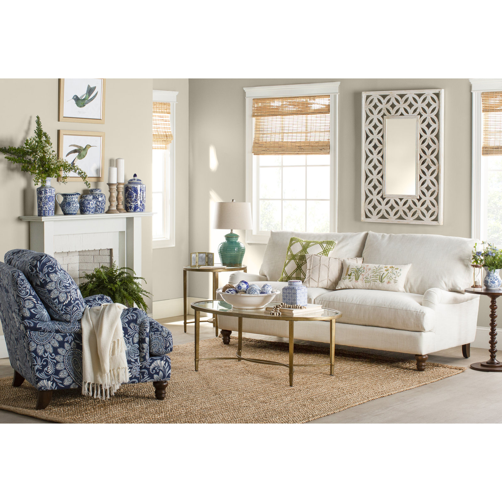 Walters Upholstered Armchair, Bayou Midnight Canvas