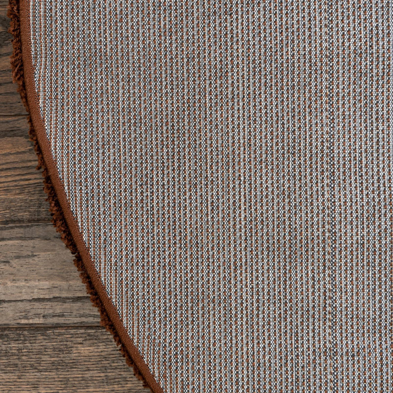 Tapis brun chocolat Caputto, Rond 6 pi 1 po