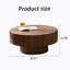 Élégante table basse ronde conçue pour le salon, la chambre à coucher et le bureau, offrant un charme rétro et une fonctionnalité moderne.
