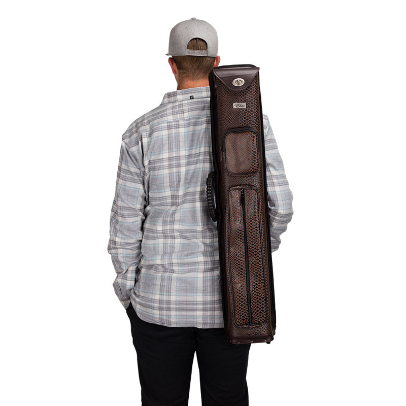 Elite 3 Butts and 5 Shafts Vinyl Pool Cue Case, 31, Brown