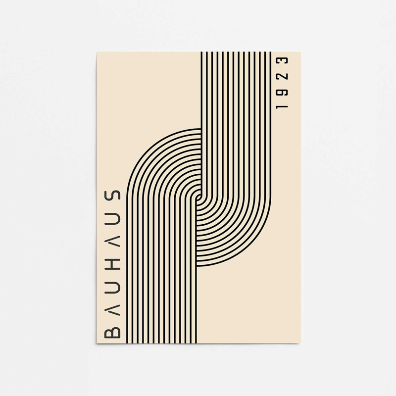 Impression de lignes géométriques Bauhaus 1923, H 24 po x l 18 po, Impression sans cadre, Ne s'applique pas