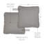 Coussin en jute gris tourterelle avec franges