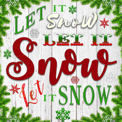 «Let It Snow» par Bluebird Barn - art textuel