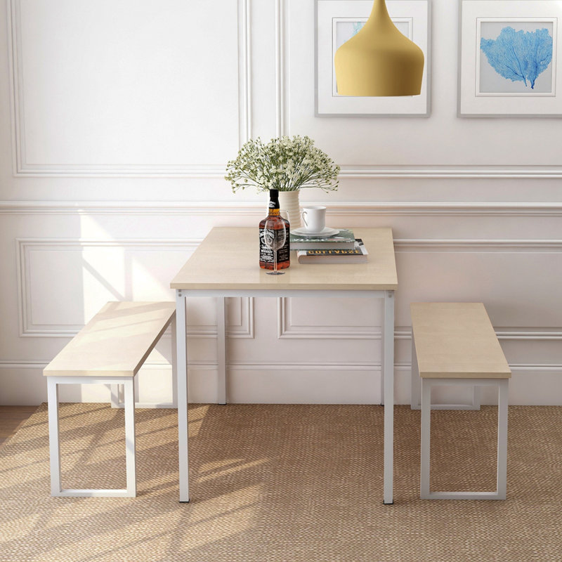 Ensemble de salle à manger 3 pièces, Beige, Beige