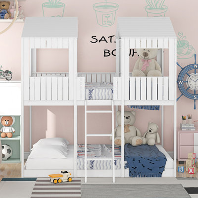 Full Over Full Bunk Bed With Roof