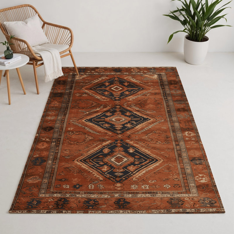 Tapis turc intérieur et extérieur brun, Rectangle 5 pi x 7 pi