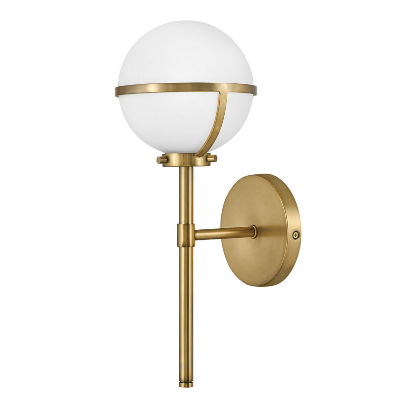Adneta 1-Light Dimmable Wallchiere, Laiton héritage