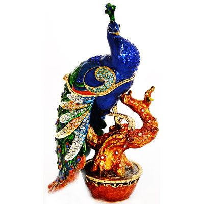Peacock Metal Decorative Box