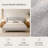  King Size French Retro Wingback Bed Frame, Teddy Fabric Upholstered, Sturdy Slat Support, No Box Spring Needed, Easy Assembly, Light Gray-1469637851-1469637797