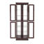 Vitrine à vin exquise avec intérieur illuminé et cloison mobile - Unité de cerisier foncé Éclairage sophistiqué Charnière silencieuse 12,49 po Large-1461381919