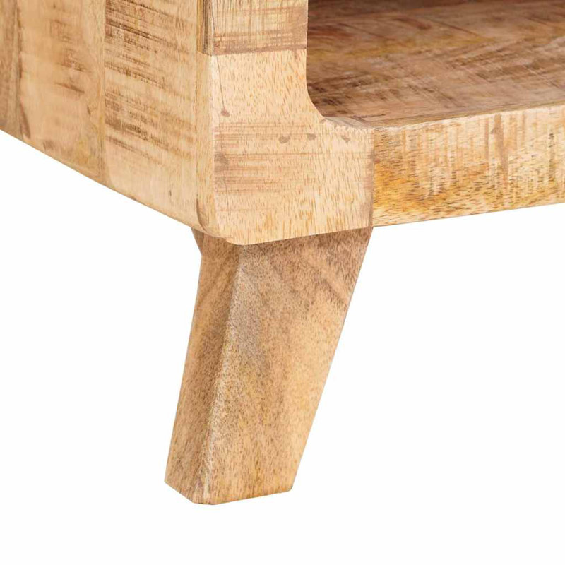 Solid Wood End Table, Light Natural