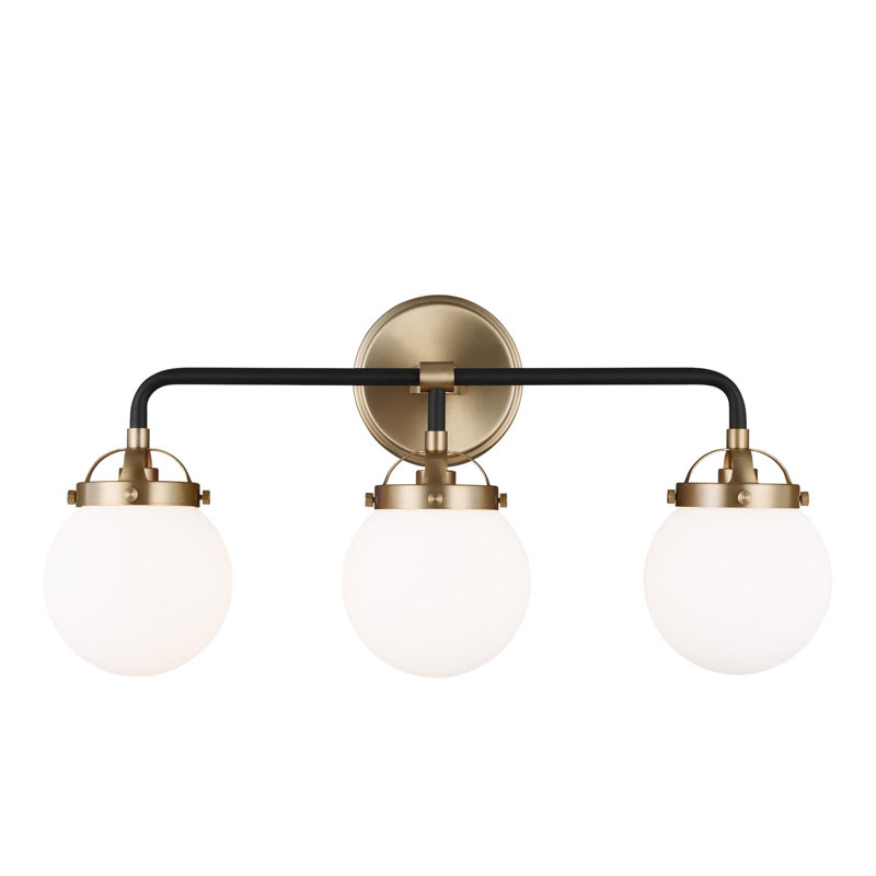 Newport 3 - Light Dimmable Vanity Light, Satin Brass, No 