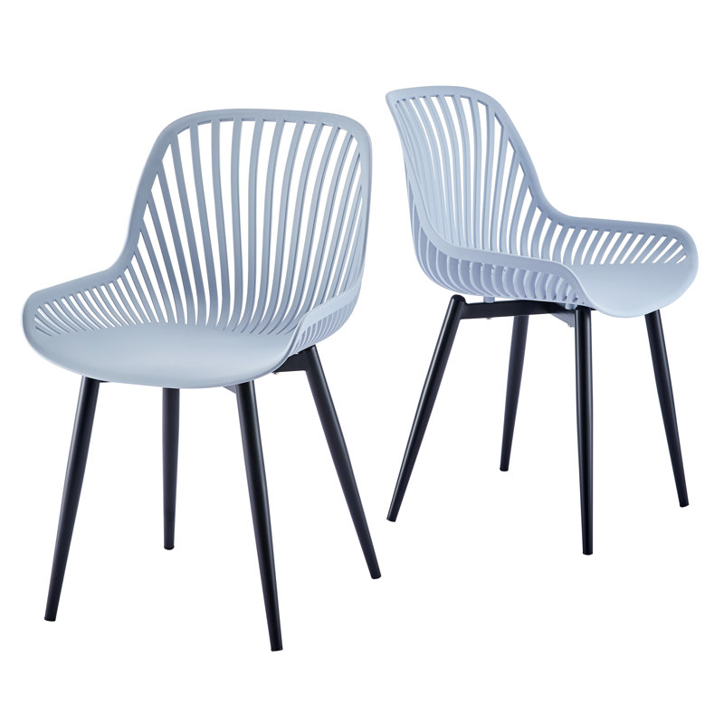 Eker 42.5cm H Slat Back Side Chair, Grey