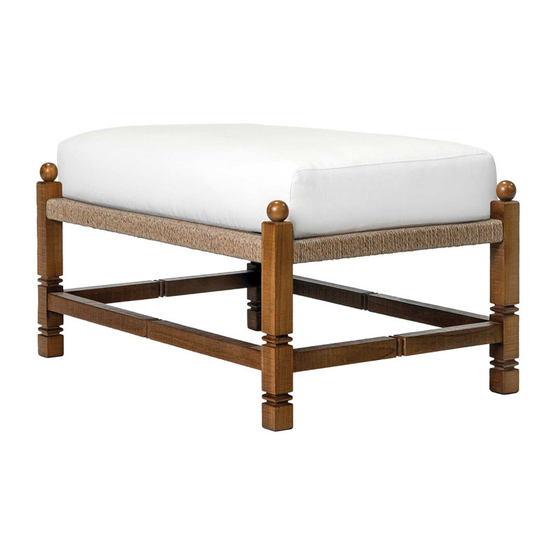 Vaterra Rectangle Outdoor Teak Ottoman Patio Ottoman