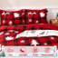 Ensemble de couette 7 pièces à motifs de rennes et de carreaux pour Noël-137257659