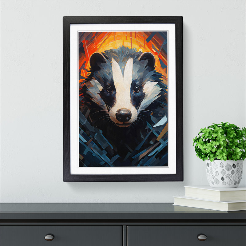 Single Picture Frame Print on Wood, Black Framed, 64cm H x 46cm W