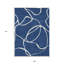 Tapis intérieur lavable abstrait bleu marine 9 pi x 12 pi