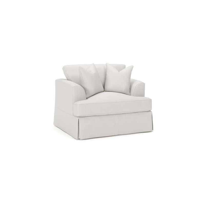 Lucia Slipcovered Armchair , Macarena Beige