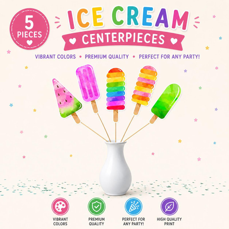 Centres de table Popsicle Ice Cream