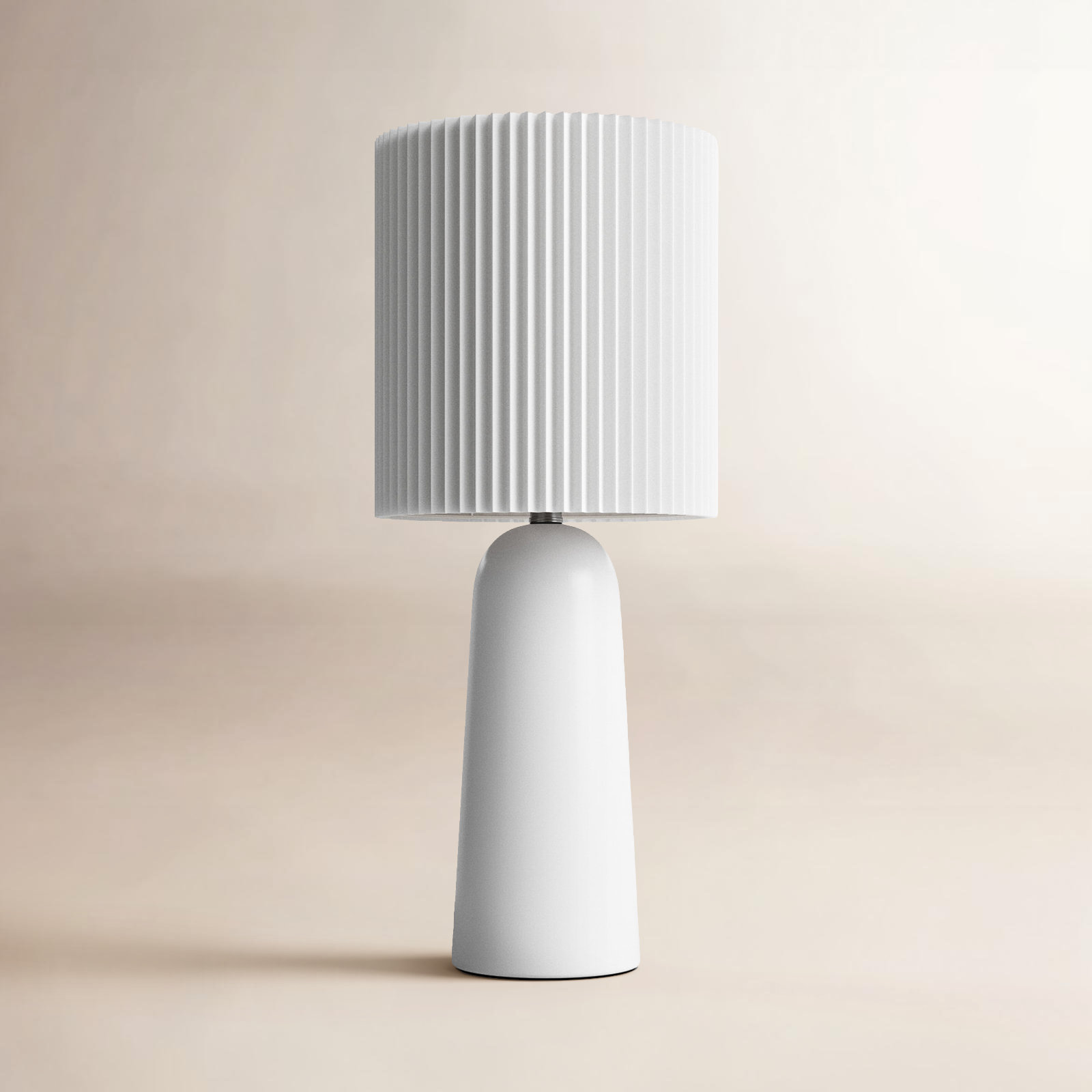 Racine Ceramic Table Lamp, White