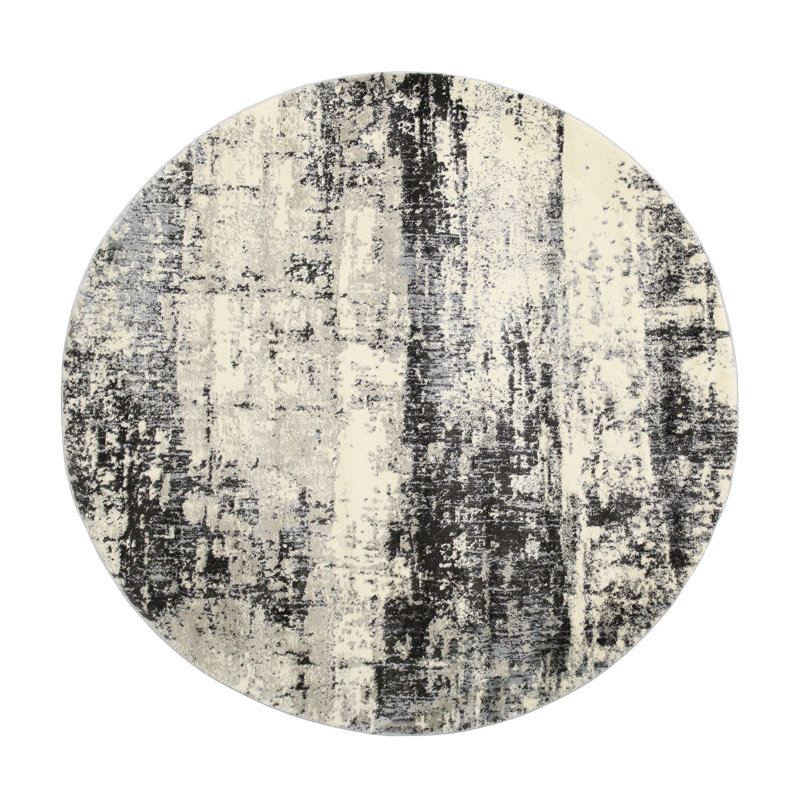 Kelson Abstract Indoor Rug, Round 4'5"