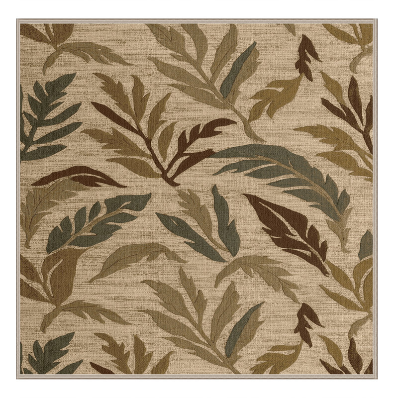  Tapis hawaïen lavable simplifié Botanicals, Carré 7 pi