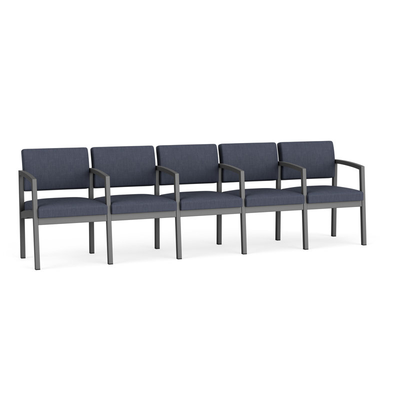 Structure en métal 5 places Lenox, Gris anthracite, Plot Line bleu marine