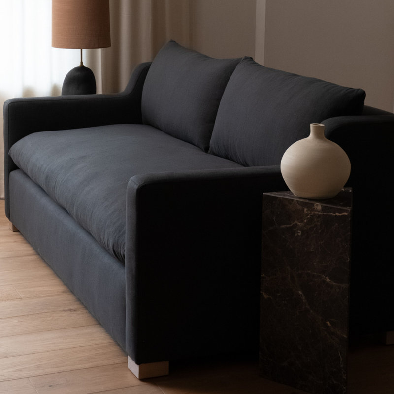 Ginger Sofa, 35" H x 98" W x 40" D, Off The Press Anthracite